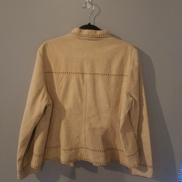 C Concept 100% RealLeather Shell Pink Paisley Coat - Picture 5 of 8